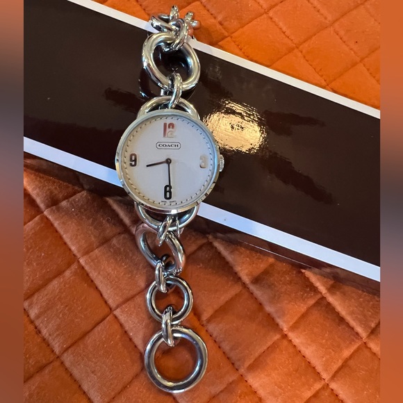 Women’s Silver Link Coach Watch - Picture 1 of 6